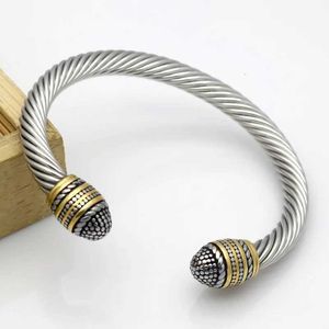 Moda criativa de metal abertura cabo pulseira pulseira charme masculino rock punk jóias