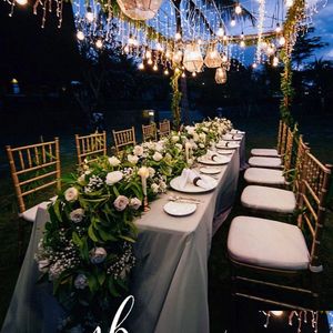 Коммерческая мебель Оптовая эль -мероприятие Золото пластиковая смола Chiavari Wed Chands For Sale Stage Стул Вечеринка Доставка Доставка Home Gard DHVPA