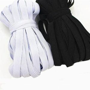 New 3-12mm 5 Yards/lot Black Hight Elastic Bands Spool Sewing Band Flat Elastic Cord Black Diy Handmade Accessories