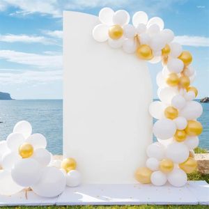 Party Decoration Wedding Arch Cover Spandex Fitted Backdrop Stands 2-Sided Fabric Half Moon Shape Balloon