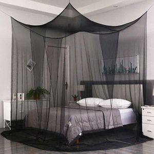 Sexy Mosquito Net Palace Four Door King/Queen Double Size Home Single Bed Prevent Insect Outdoor Square Grace White Canopy Net