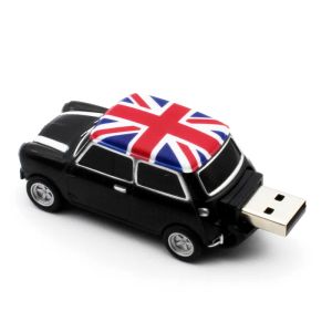 Mini Car Model USB Flash Drive 128 ГБ британский стиль Pen Drive 64 ГБ Creative Gifts Memory Stick Blue Pendrive 32 ГБ Red U Disk 16 ГБ