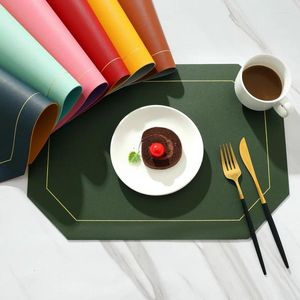 Bord mattor 2st PU Placemats Dubbelsidig inställning Restaurang Cafe El Catering Winery Dining Decoration Interior Design P50