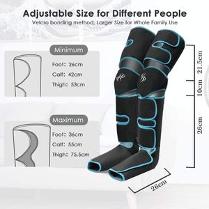 Upgraded Foot and Leg Air Pressure Massager, Knee Heating Calf Massage Promotes Blood Circulation, Muscle Relaxation, Best Gift