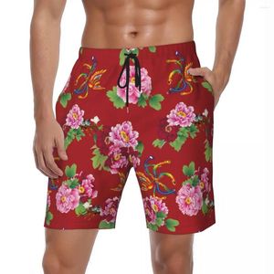 Men's Shorts Males Board 2024 Hawaii Swim Trunks Cool Northeast Big Flower Comfortable Surfing Oversize Beach