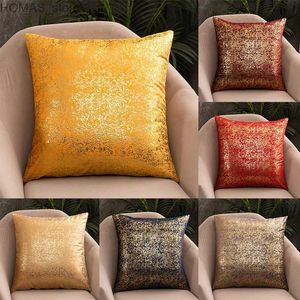 Kudde Luxury Golden Fashion Velvet Cushion Cover 45x45cm Dekorativ soffa Cover Case Design Kudde täcker Y240401
