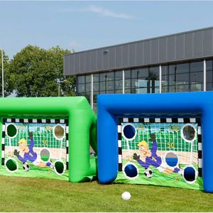 Commercial 13ftx8ftx8ft Inflatable Soccer Gate Football Kick Shooting Game Penalty Shootout For Sale