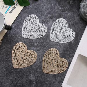 Table Mats 1pcs Drink Cup Coasters Glass Kitchen Mat PVC Placemat Pad Placemats Dining Heat Insulation Non-Slip