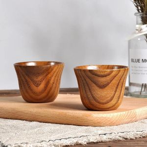 Tazze Tazza in legno Log Colore Legno naturale fatto a mano Caffè Tè Birra Succo di latte Tazza Accessori da cucina Strumenti Veloce