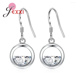 Dangle Küpeler Kadın/Lady/Kızlar İçin Hızlı Moda 925 STERLING Gümüş Kübik Zirkon Açık Bahar Suyu Damla Küpe