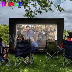 wholesale wholesale 10x7m (33x23ft) inflatable movie screen Outdoor and Indoor Theater Projector Screens&Includes blower, Tie-Downs too Storage Bag