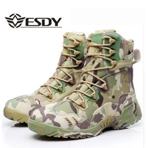 Stiefel Männer Taktische Amry -Stiefel Tarnung Military Mens Safety Shoes High Top atmungsaktiven Wüstenschuhe Herrenkampfstiefel