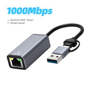 USB3.0 1000Mbps Network Card Type C USB till RJ45 Converter Wired Gigabit Ethernet LAN Adapter för Nintendo Switch MacBook bärbar dator