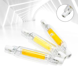 LED R7S Cob Glass Tube 5W 10W 20W Lampada LEDランプ78mm 118mm J78 J118コーン電球AC 220V 110Vホーム交換ハロゲンランプ