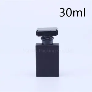 Bottiglie di stoccaggio 3 pezzi 30 ml Nero Ricarica Spray di vetro Riutilizzabile Profumo Automizer Contenitore cosmetico vuoto per i viaggi