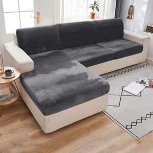 Stol täcker stretch soffa kudde täcker roliga skyddare barn slipcover plysch sammet säte tvättbar