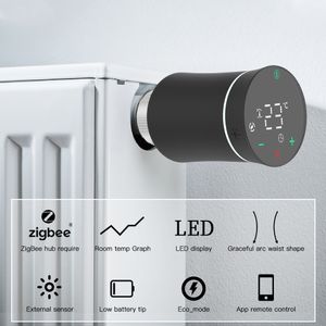 MOES Tuya ZigBee3.0 New Radiator Actuator Valve Smart Programmable Thermostat Temperature Heater TRV Alexa Voice Control