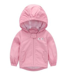 2020 New style fashion children coat Boys and girls Pure color Eye pattern The jacket With hood clothes2586687