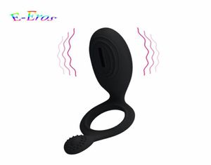 Sex Products Men039s Silicone Vibrating Cock Ring Time Lasting Penis Ring With Clitoral Vibrator Sex Toy For Couple259v8575477