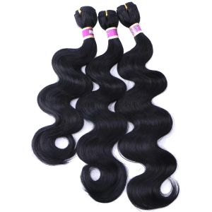 Weave FSR Body Wave Черный блондин Цвет Волоконные пучки волос Синтетические волосы Плетение 1620 дюймов В наличии 3 пучка/лот 210 г продукта для волос