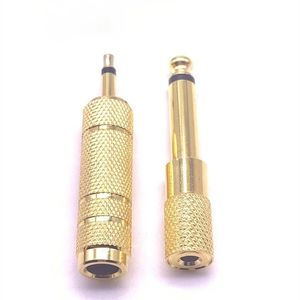 6.35mm Mono Male Plug To 3.5mm Female Jack Adapter Gold Plated Jack 3.5mm To 6.35mm Plug Adapter Connector