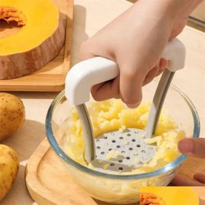 Frutas vegetais ferramentas manual masher plástico pressionado batata smasher ferramenta portátil para bebês alimentos cozinha gadgets tly066 entrega gota othdv