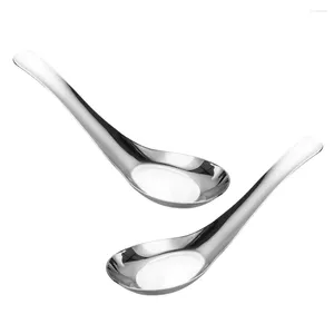 Spoons 2 Pcs Tablespoon Big For Serving Stainless Steel Dining Ladle El Meal Olives