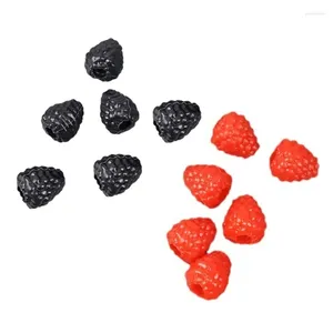Party Decoration 6pcs Artificial Raspberries Lifelikes Realistic Fake Fruit Decors