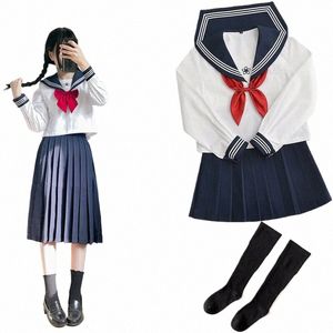 Yeni Japonya Okul Kızları JK üniforma okul üniforma kızları sakura nakışlı yüksek kadınlar kanai kravat denizci takım üniformaları xxl b2yt#