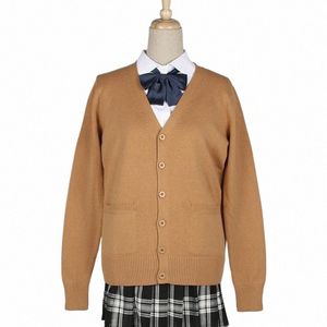学校jkユニフォームセーターコートアニメコスプレ衣装カーディガンアウターセーター17カラーlgスリーブニットコートのための女の子のためのt42m＃