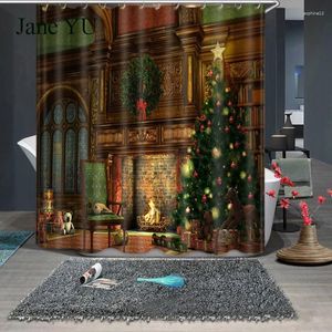 Duschgardiner Janeyu Christmas Stamp Curtain 3D PO Show