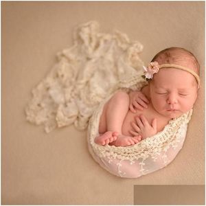 Blankets Swaddling Ddling Born Pography Props Lovely Pattern Er For Babywrap Propsblankets Drop Delivery Baby Kids Maternity Nursery B Dhmgh