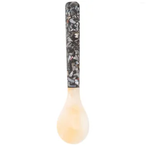 Skedar Shell Spoon Coffee Scoop Small dessert Restaurang Egg Caviar för glass soppa naturlig