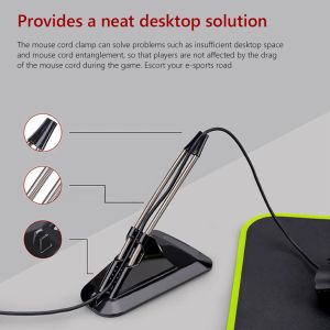 PC Laptop Mouse Wire Holder Clip Desktop Bungee Cord Cable Gaming Organizer Clamp Computer Notebook Bracket Accessory