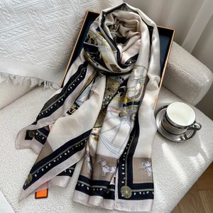 Дизайнерский шелковый шарф, модный натуральный шелк, простые аксессуары в стиле ретро для женщин, саржевые шарфы 180 см x 90 см