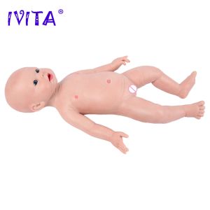 Ivita WG1519 19inch 3700G 100% Full Body Reborn Reborn Bambola neonato da neonato da bambino realistico non verniciato per bambini blank fai -da -te giocattoli