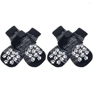Dog Apparel Pet Socks For Dogs Silicone Traction Control Waterproof With Adjustable Straps Anti-slip Indoor