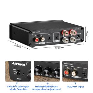 AIYIMA Bluetooth Audio Amplifier A01 PRO A01 TPA3116D2 HIFI Sound Amplifier 2.0 Stereo 100Wx2 Class D Home Theater Amp