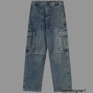 Projektantka oryginalna wersja marki jesiennej i zimowej Paris B Classic Lose Casual Spodnie dla par, wygodne i odchudzające jeansy WV50