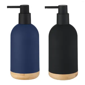 Liquid Soap Dispenser Sturdy Elegant Brushed Manual Pump Lotion Bottle Shower 16oz For Washroom Home Bath Bathroom