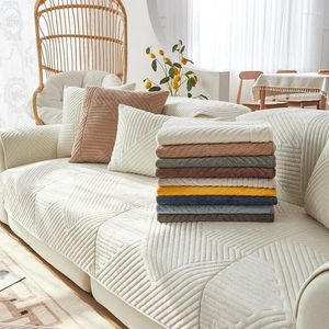 Stol täcker 1pc icke-slippthicken plysch soffa kudde matta modern enkelhet handduk hem soffan vinter mjölk täcke för vardagsrum
