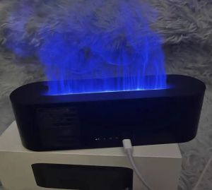 2023 Flame Aroma Diffuser Air Himdifier Ultrasonic Cool Mist Maker Fogger LEDエッセンシャルオイルディフューザー7色炎加湿器