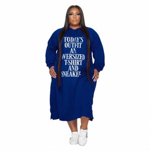 Roupas femininas plus size dres hoodies agasalho carta impressão solta bolsos casuais venda quente maxi dr atacado dropship m65m #