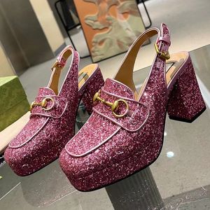 estate nuovi arrivi sandali da donna con plateau e tacco grosso slingback firmati da passerella molti colori sandali firmati con decorazioni con bottoni in metallo