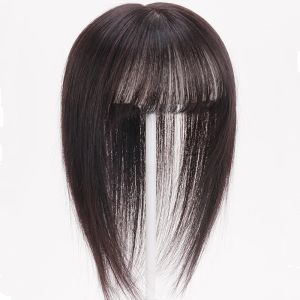 Osynlig syntetisk front snyggt bang hår falsk fransklipp i bang täcker vitt hår naturliga förlängningar för kvinnor peruk hårstycke