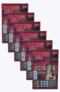 6Sets Alice Acoustic Guitar Strings Fosfor Bronsfärglegering Lindrande 6 strängar Set A208SL 0117504461