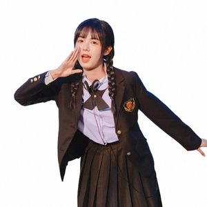 autumn and Winter Set Korean Style Suit College Style Suit Jacket High School Student Uniform Chorus Costume Y0lU#