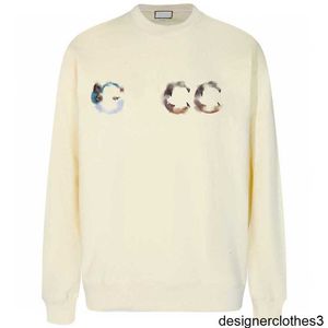 Designer högkvalitativ höst- och vinter lyxtrend Gu Ancient Family Letter Cartoon Sweater Löst koreansk version Varma par Matchande långärmad topp Suxy