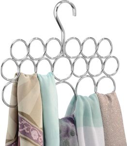 Metal Loop Scarf Hanger, No Herc Closet Organization Lagringshållare för halsdukar, mäns band, kvinnors sjalar, pashminor, bälten, tillbehör, kläder