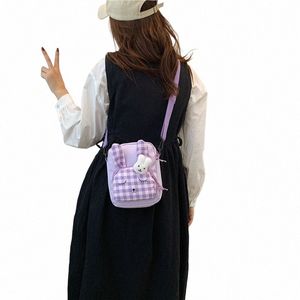 small Canvas Bag for Women 2022 Autumn New Korean Fi Mobile Phe Bag Antique Feeling Lovely Student Menger Bag V2fJ#